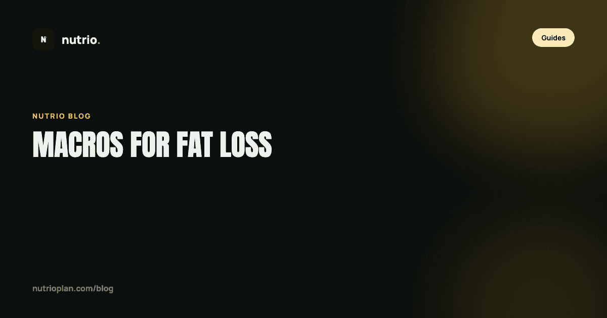 How to set your macros for fat loss